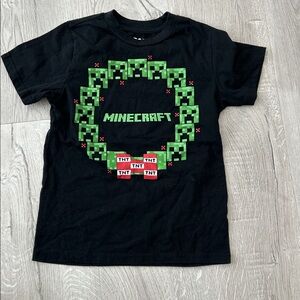 Minecraft Black T-Shirt with Christmas Design